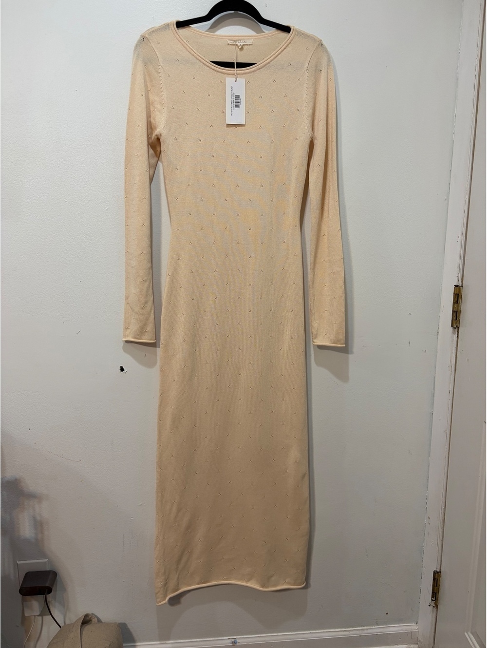 Worth Collective Pointellle Knit Maxi Dress NWT Sz S